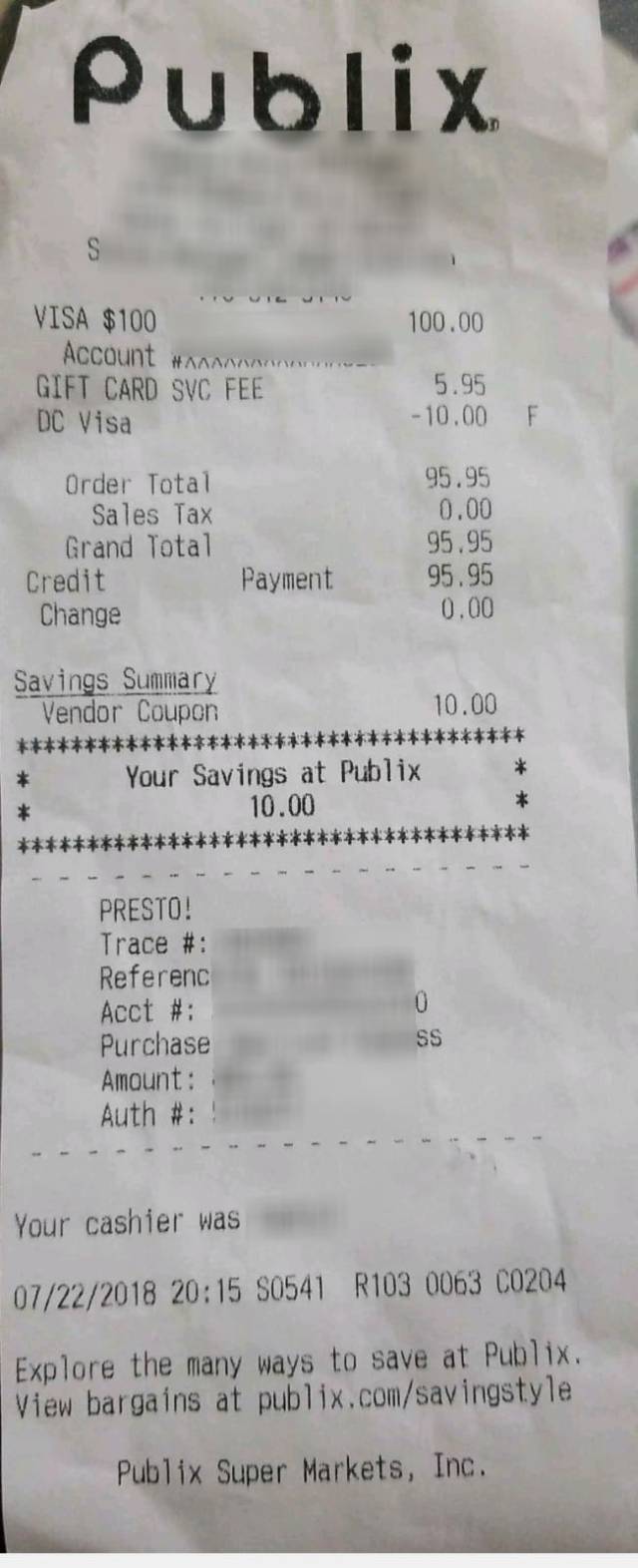 Publix Instant 10 Rebate On Purchase Of 100 Visa Gift Card Save Money With These Deals
